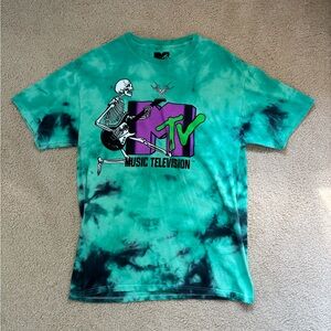 MTV Tie-Dye Skeleton Graphic Tee